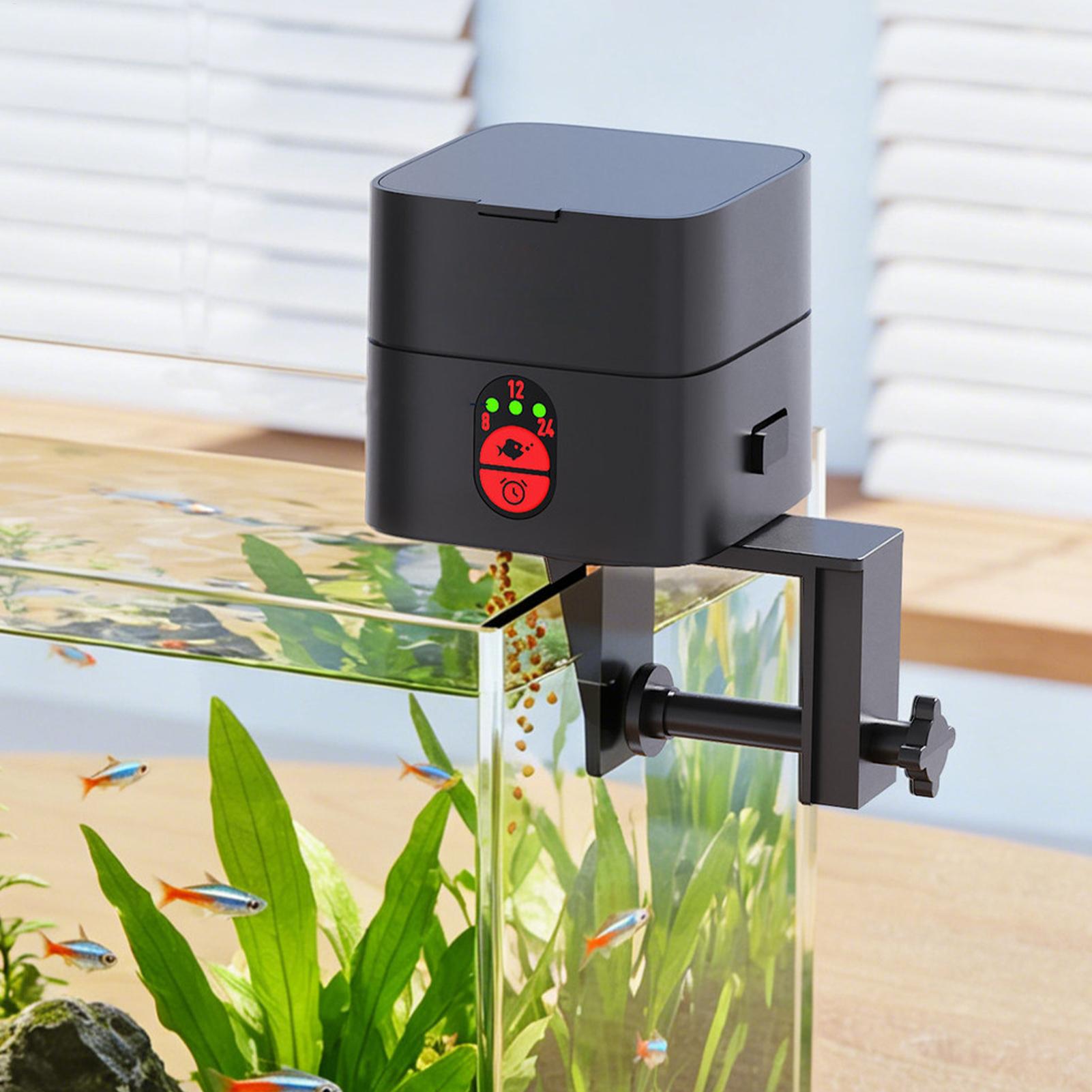 Aquarium Fish Auto Feeder - Automatic Turtle Feeder Automatic Type-C Rechargeable