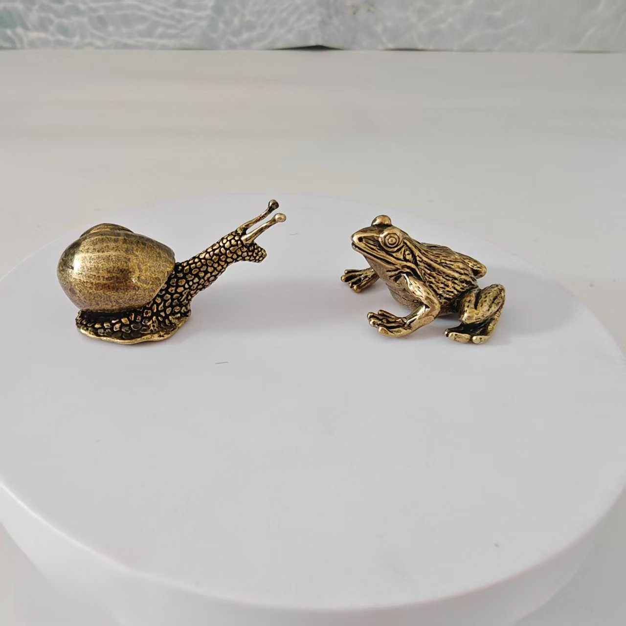 Aquarium Fish Fishing - 2 pieces of brass frog and