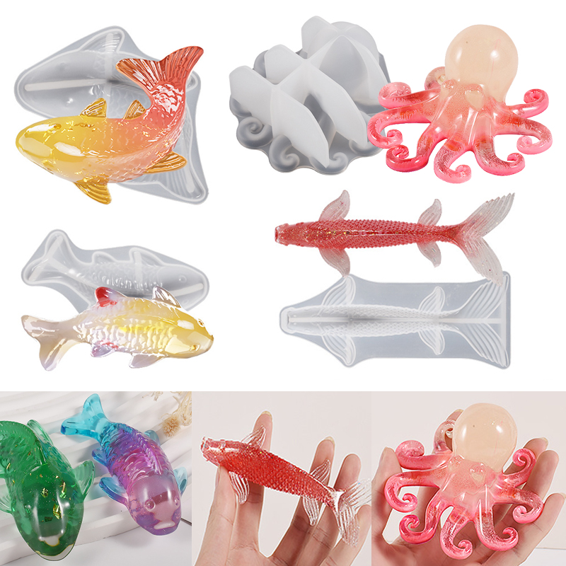 Aquarium Fish Fishing - 3D Koi Fish Shaped Epoxy Resin