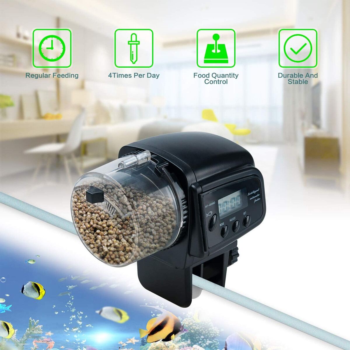Smart Electric Automatic Fish  - Aquarium Fish Auto Feeder review and price