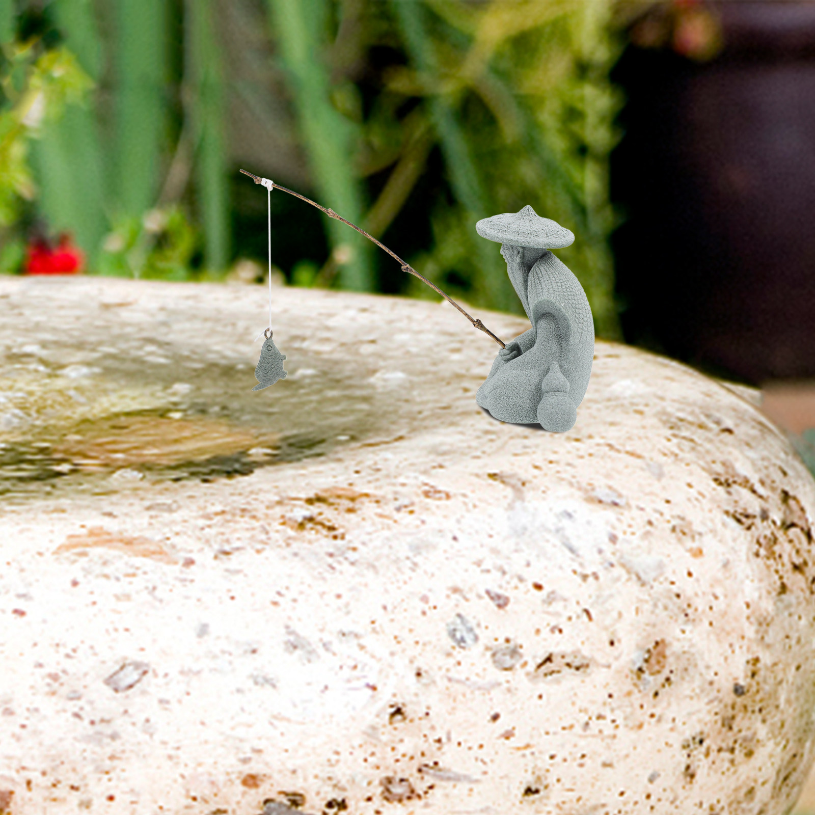 Small Resin Fisherman Statue A - Aquarium Fish Japanese review and price