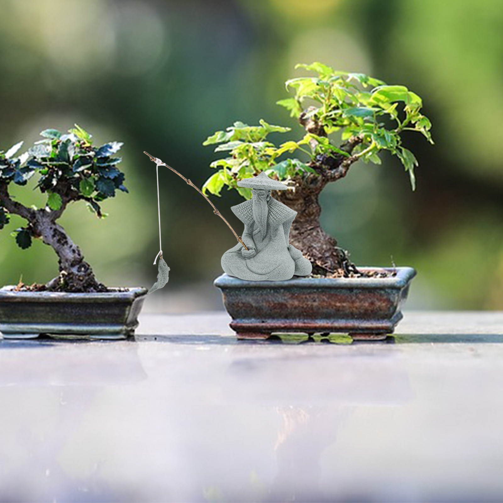 Small Resin Fisherman Statue A - Aquarium Fish Japanese review and price