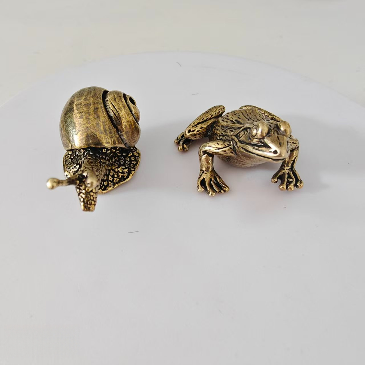 2 pieces of brass frog and sna - Aquarium Fish Fishing review and price