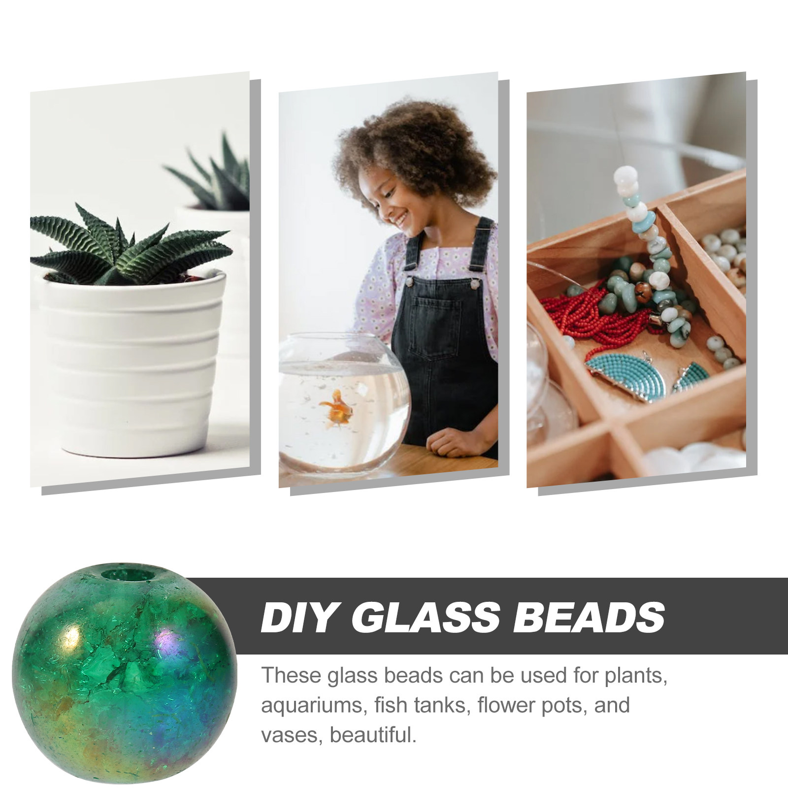 50Pcs Glass Beads Vase Filler  - Aquarium Fish Tank review and price