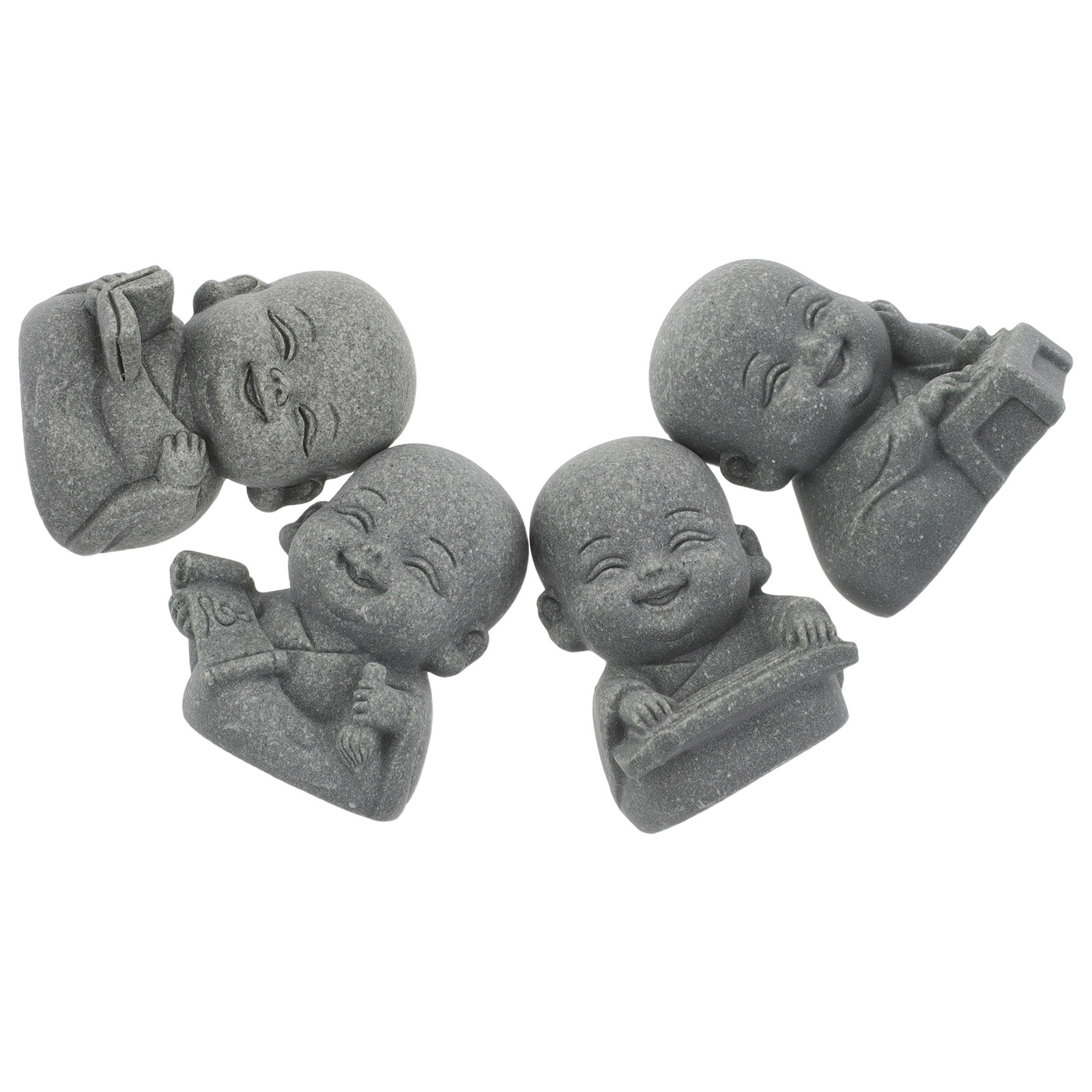 4Pcs Sandstone Zen Monk Statue - Aquarium Fish Japanese review and price