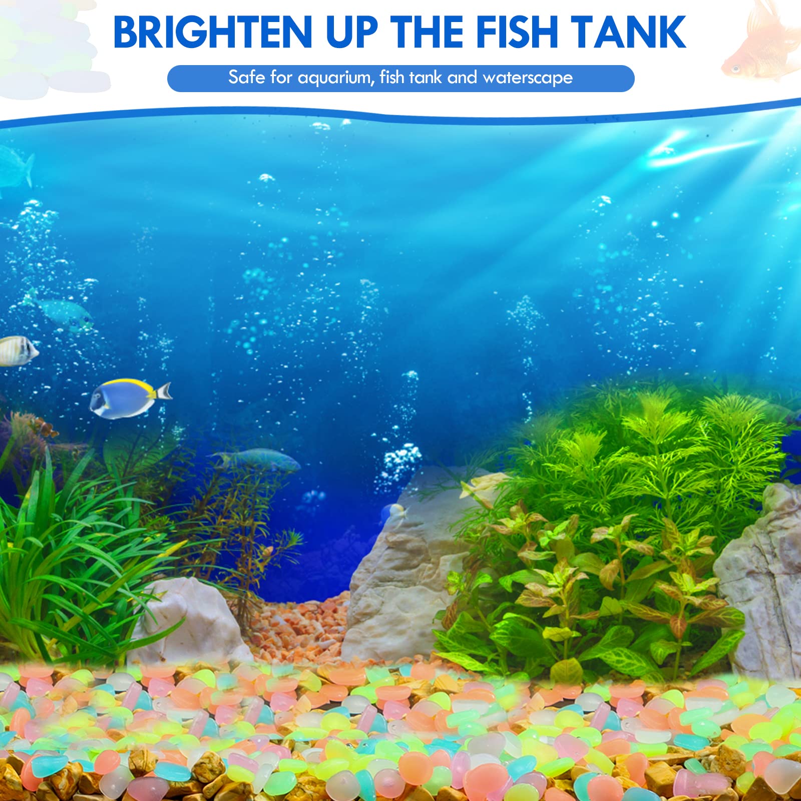 100Pcs Glow in the Dark Garden - Aquarium Fish Fishing review and price