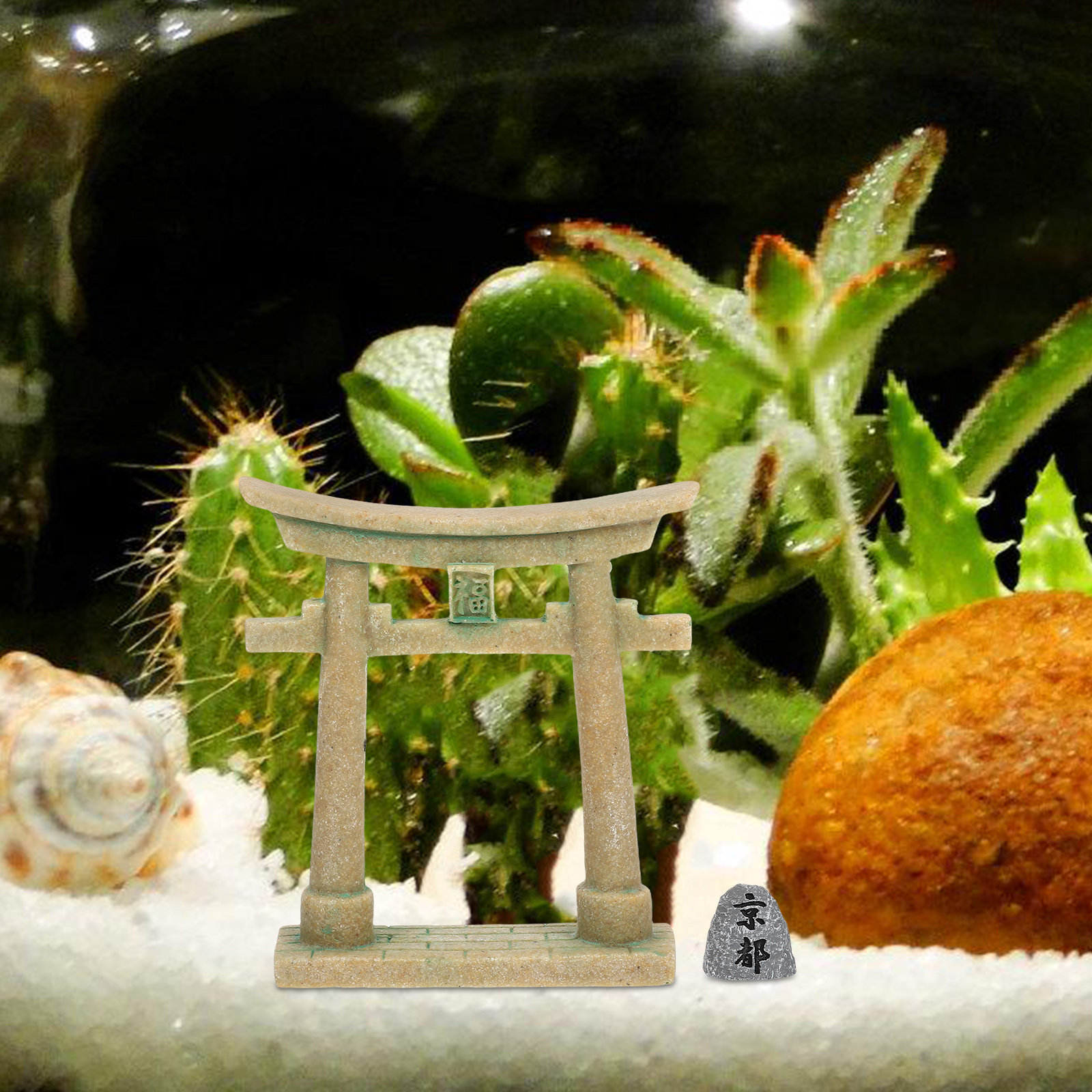 Small Japanese Torii Gate Resi - Aquarium Fish Japanese review and price